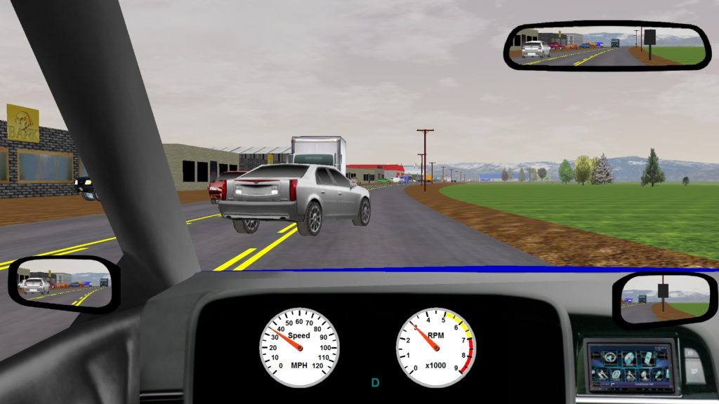 urban driving simulator screenshot